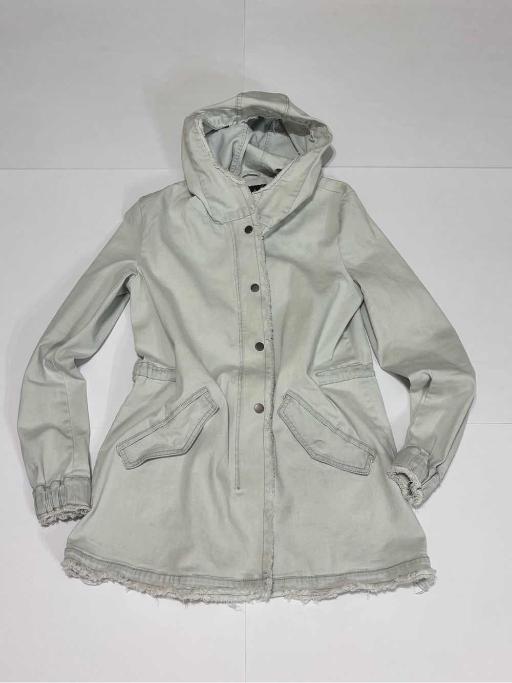 LA Coalition Women’s Hooded Anorak Jacket in Light blue